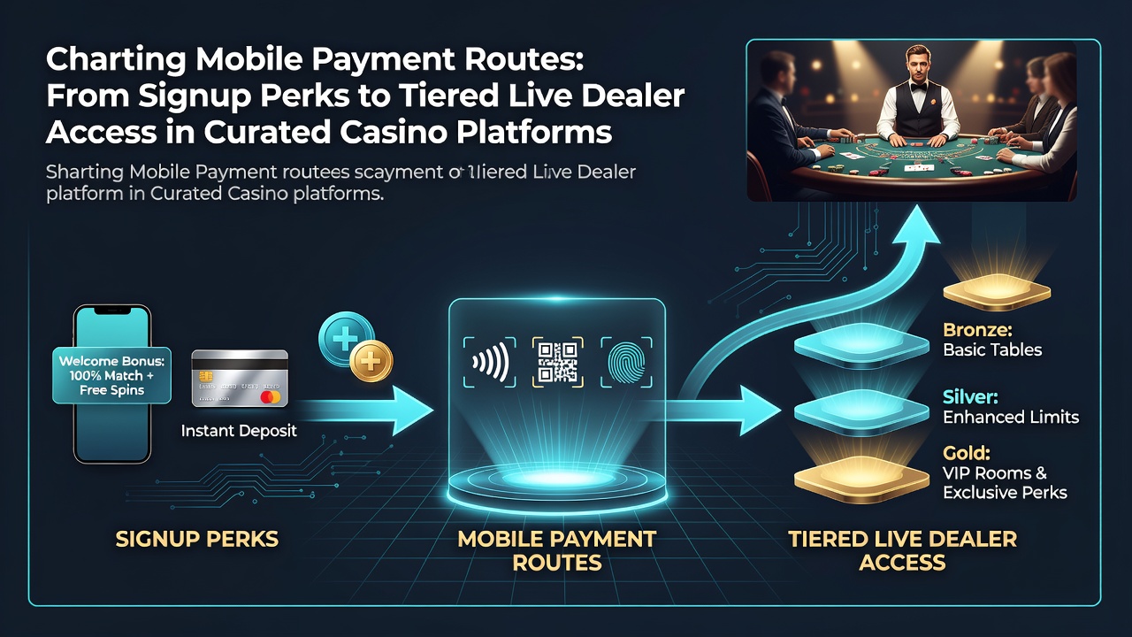 Darstellung mobiler Zahlungsflüsse von der Registrierung bis zu Live-Dealer-Tischen in Casino-Apps