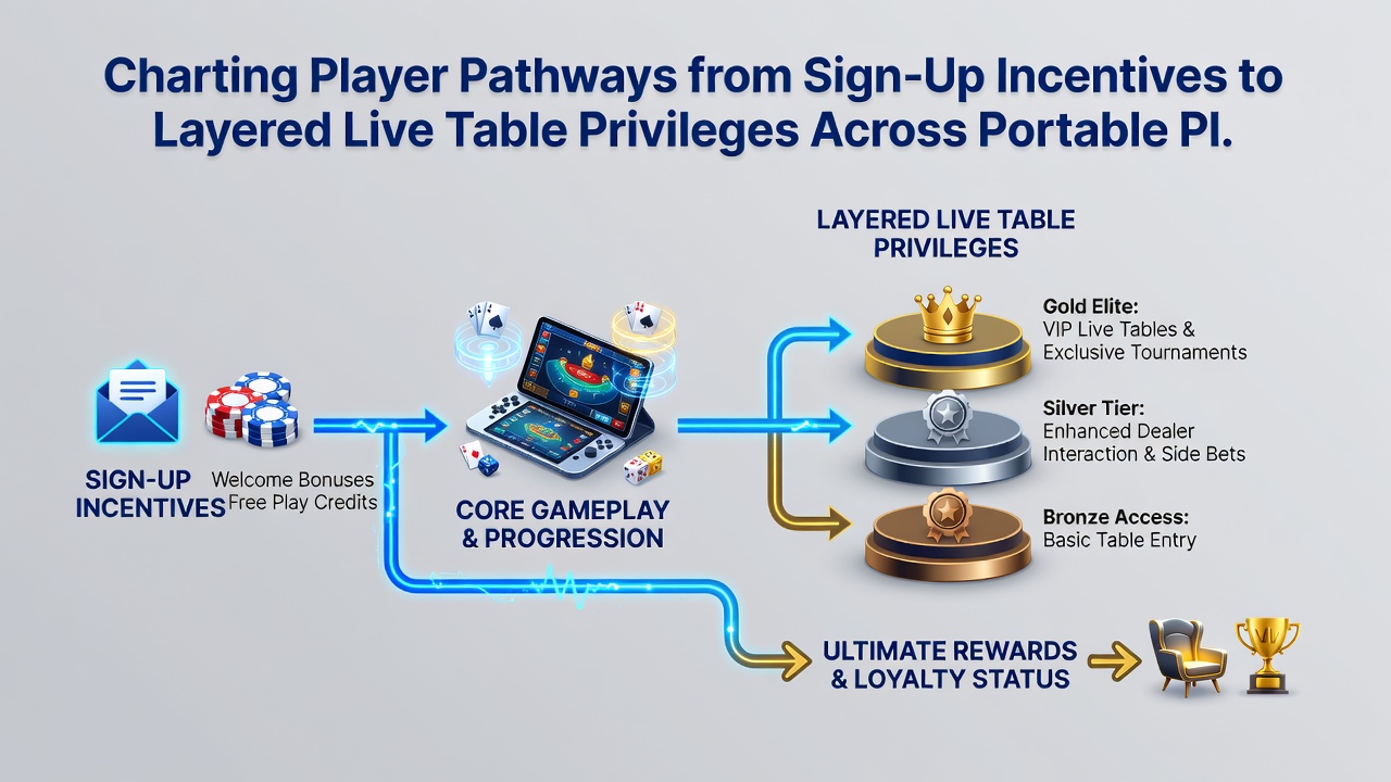 Darstellung von Loyalty-Punkten und Übergängen zu gestaffelten Live-Tisch-Privilegien in mobilen Casino-Apps