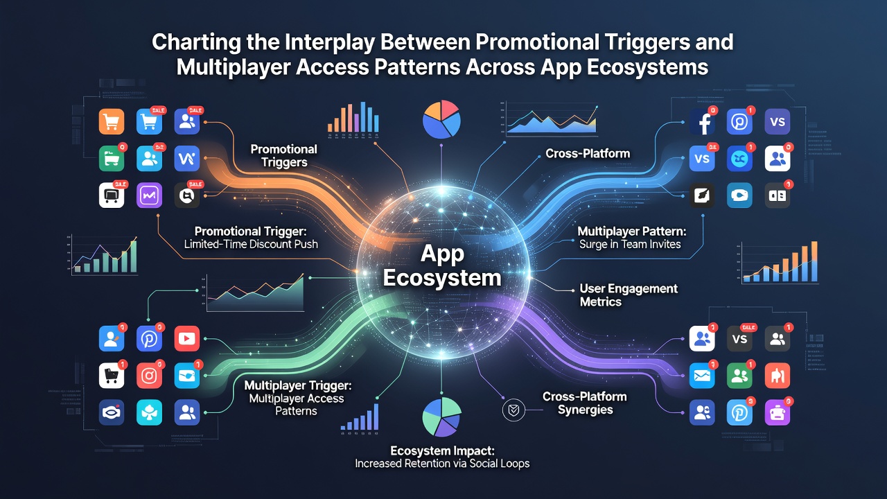 Grafik zur Analyse von Werbetriggern und Multiplayer-Zugriff in mobilen Casino-Apps
