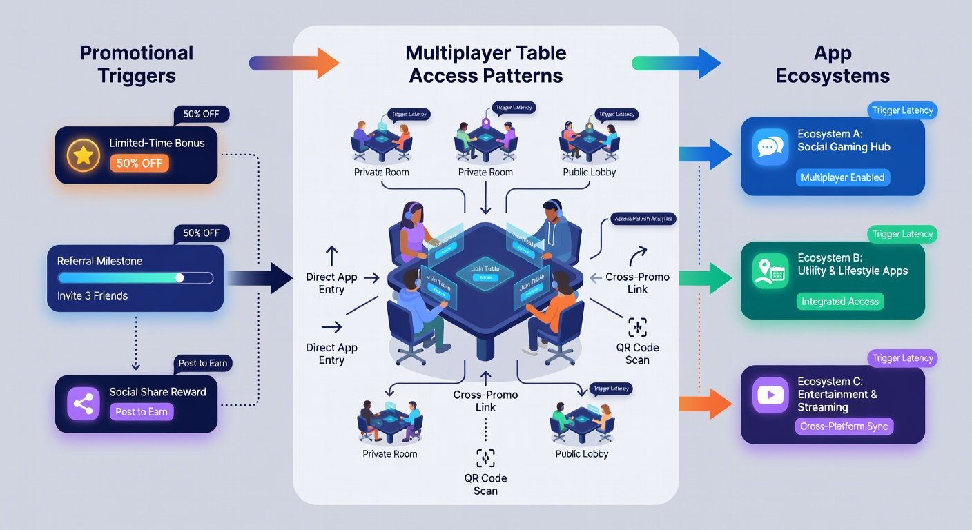 Diagramm zu Nutzerzugriffsmustern und Trigger-Effekten in App-Ökosystemen
